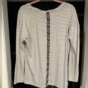 Lucy & Laurel striped long sleeve tee